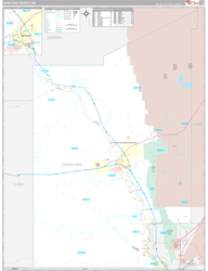 Dona Ana County, NM Wall Map Premium Style 2024